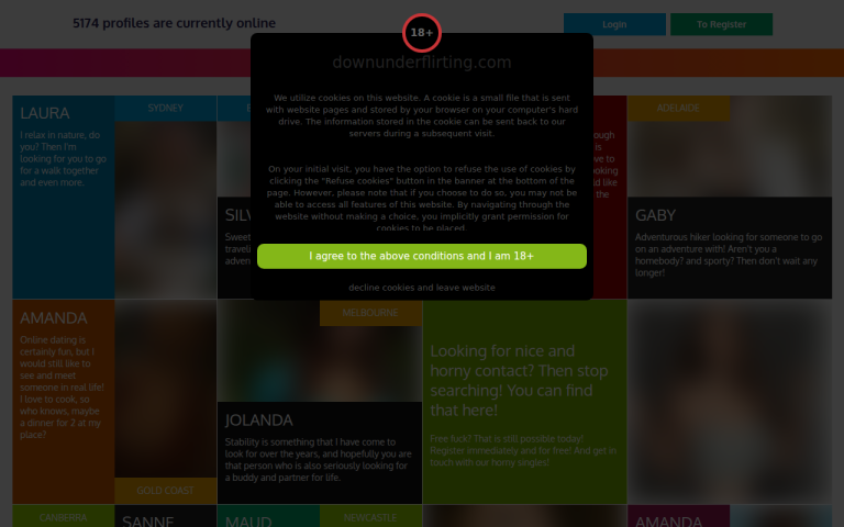 downunderflirting.com Reviews & Reviews Website Screenshot