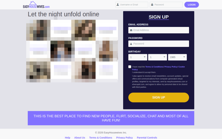 easyhousewives.com Reviews & Reviews Website Screenshot