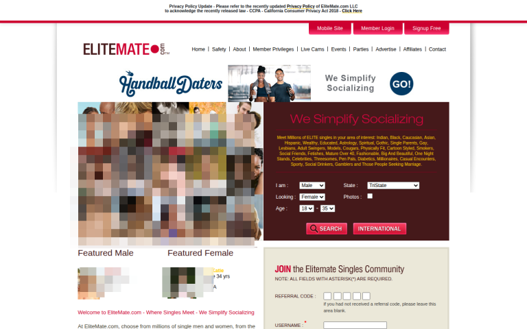 elitemate.com Reviews & Reviews Website Screenshot