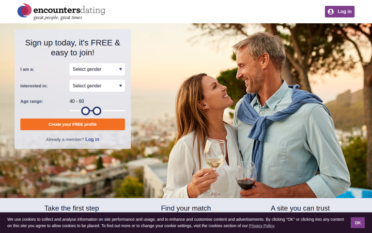 encountersdating.co.uk Reviews & Reviews Website Screenshot