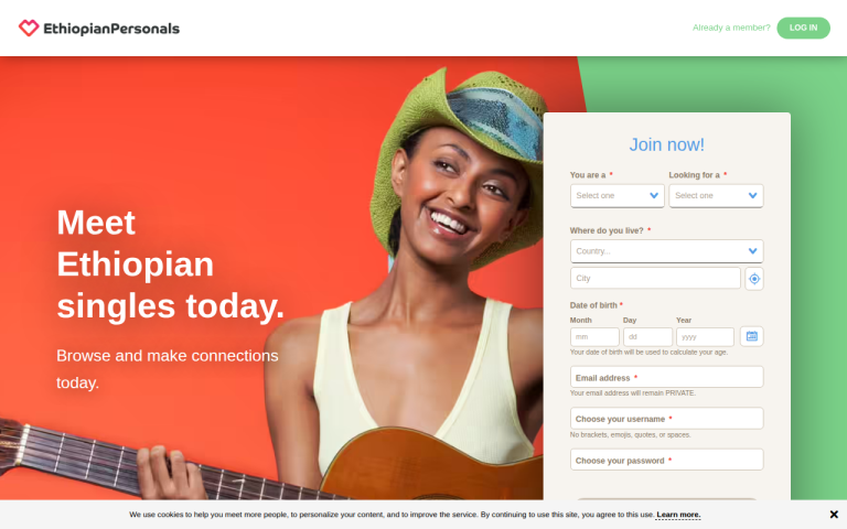 ethiopianpersonals.com Reviews & Reviews Website Screenshot