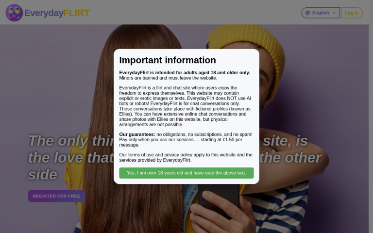 everydayflirt.com Reviews & Reviews Website Screenshot