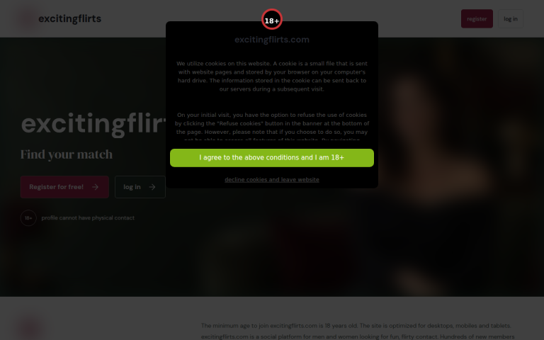 excitingflirts.com Reviews & Reviews Website Screenshot