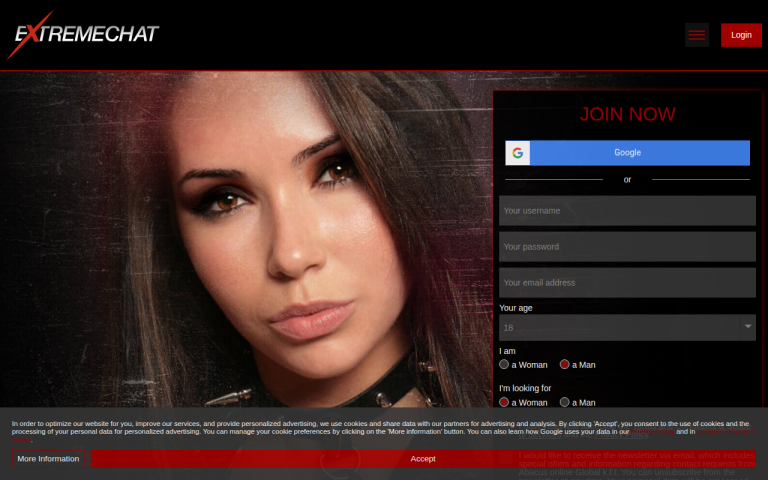 extremechat.com Reviews & Reviews Website Screenshot