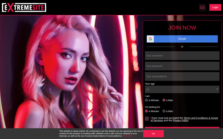 extremesite.com Reviews & Reviews Website Screenshot