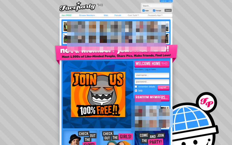 faceparty.com Reviews & Reviews Website Screenshot