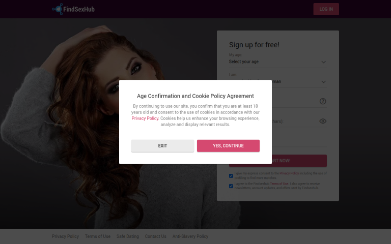 findsexhub.com Reviews & Reviews Website Screenshot