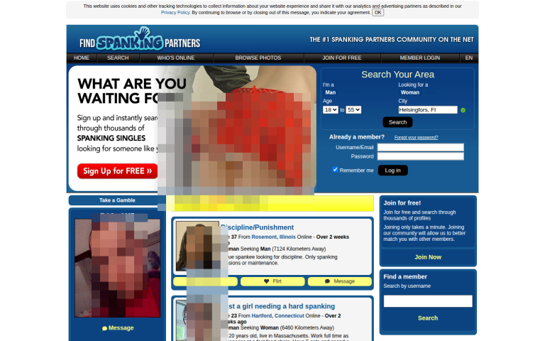 findspankingpartners.com Reviews & Reviews Website Screenshot