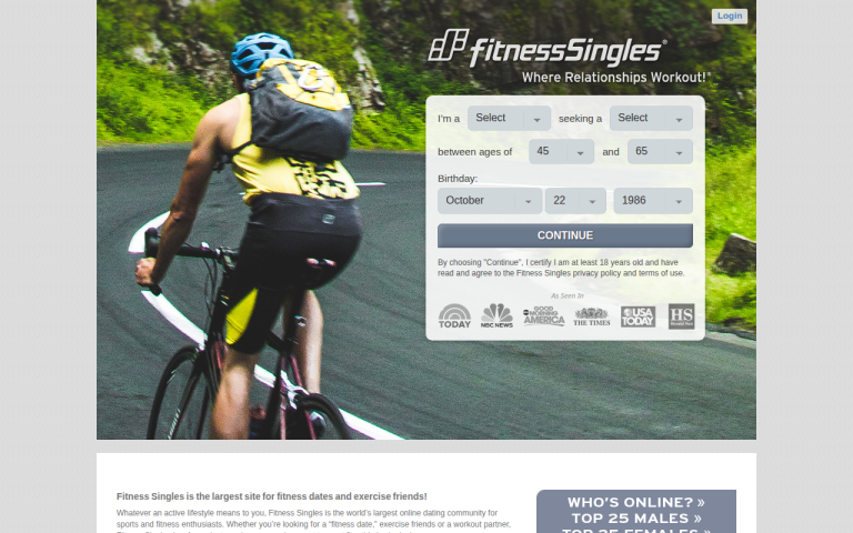 fitness-singles.com Reviews & Reviews Website Screenshot
