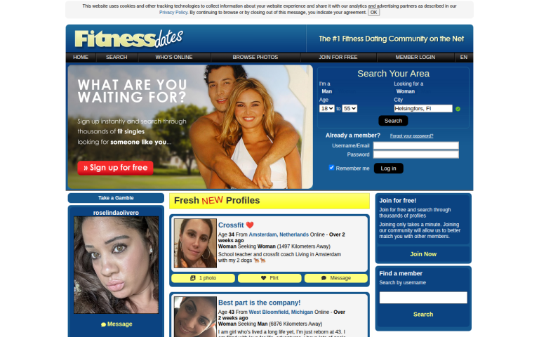 fitnessdates.com Reviews & Reviews Website Screenshot