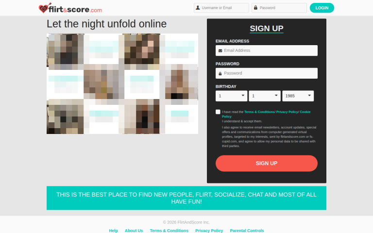 flirtandscore.com Reviews & Reviews Website Screenshot