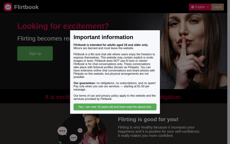 flirtbook.online Reviews & Reviews Website Screenshot