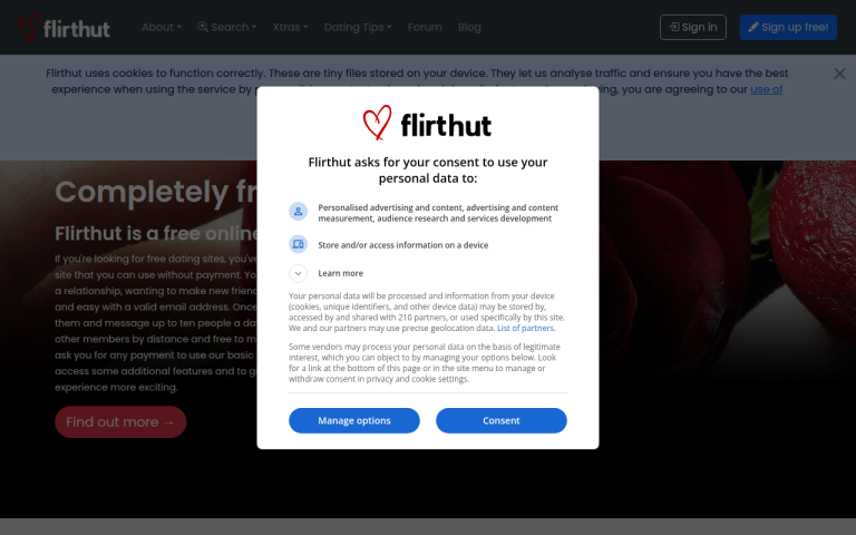 flirthut.com Reviews & Reviews Website Screenshot