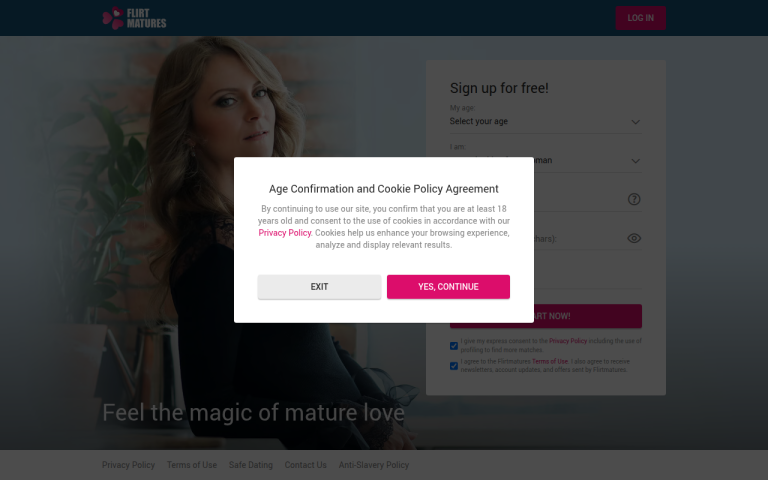 flirtmatures.com Reviews & Reviews Website Screenshot
