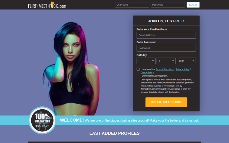 flirtmeetfuck.com Reviews & Reviews Website Screenshot