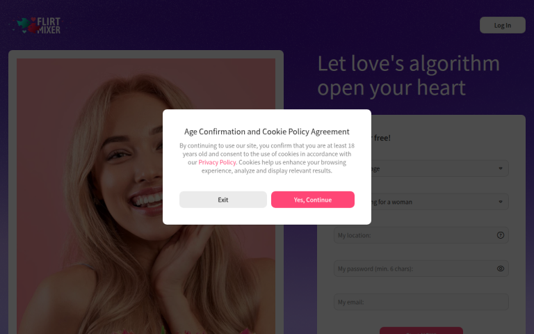 flirtmixer.com Reviews & Reviews Website Screenshot