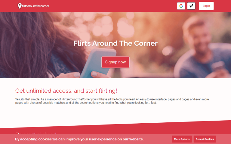 flirtsaroundthecorner.com Reviews & Reviews Website Screenshot
