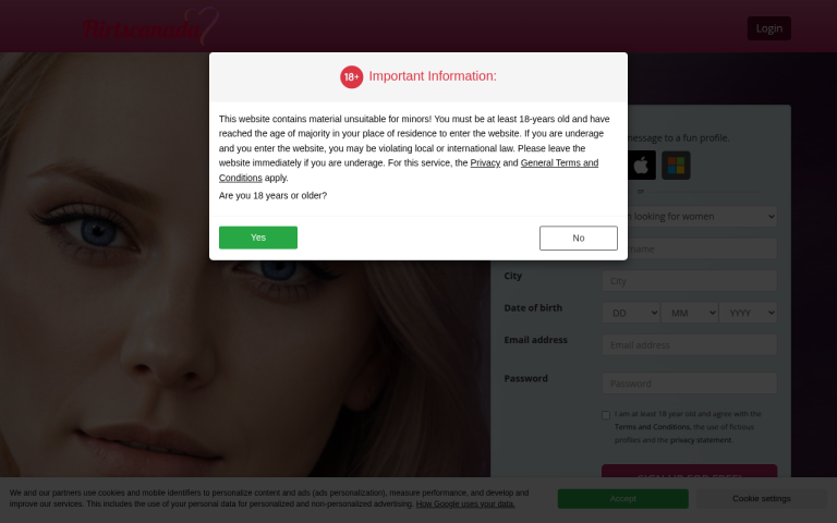 flirtscanada.com Reviews & Reviews Website Screenshot