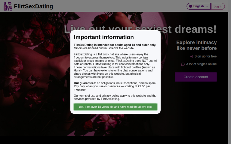 flirtsexdating.com Reviews & Reviews Website Screenshot