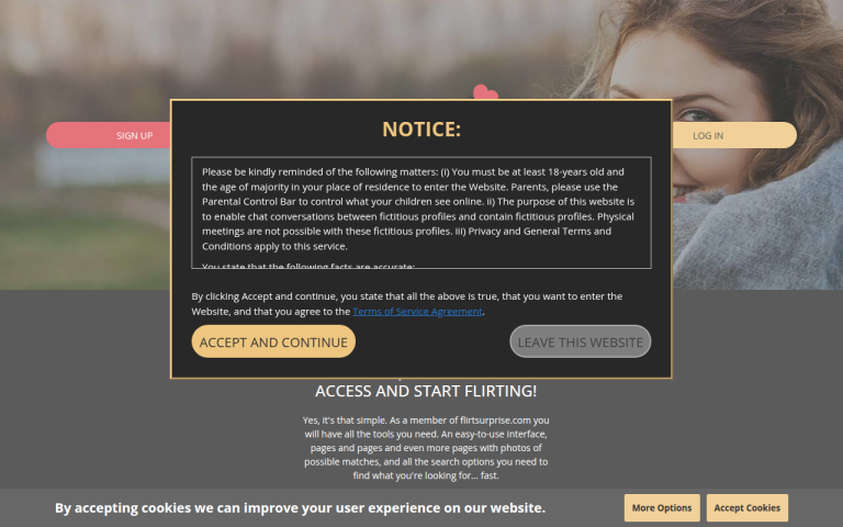 flirtsurprise.com Reviews & Reviews Website Screenshot