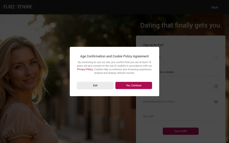 flirttendre.com Reviews & Reviews Website Screenshot