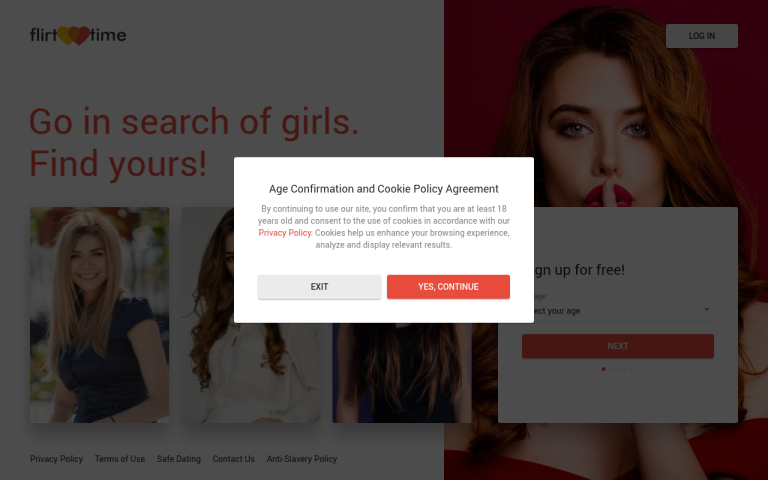 flirttime.com Reviews & Reviews Website Screenshot