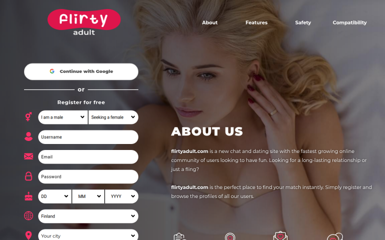 flirtyadult.com Reviews & Reviews Website Screenshot
