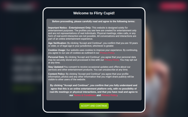 flirtycupid.com Reviews & Reviews Website Screenshot