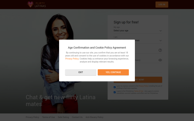 flirtylatinas.com Reviews & Reviews Website Screenshot