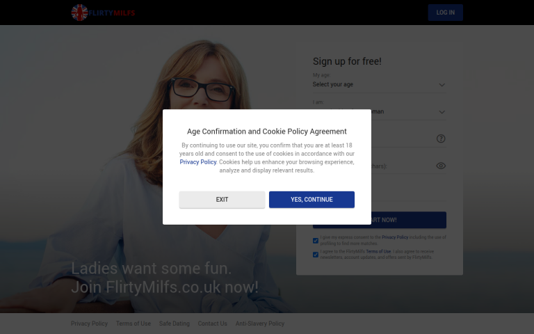 flirtymilfs.co.uk Reviews & Reviews Website Screenshot