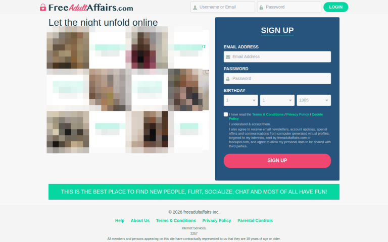 freeadultaffairs.com Reviews & Reviews Website Screenshot