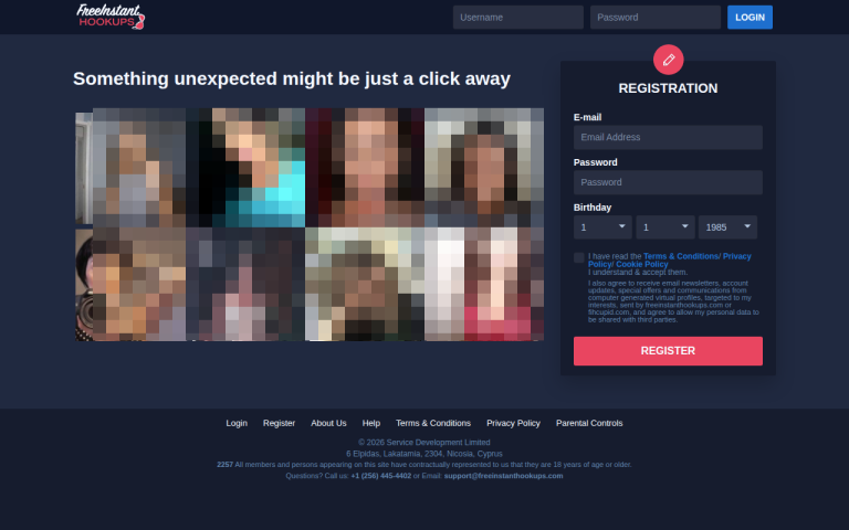 freeinstanthookups.com Reviews & Reviews Website Screenshot