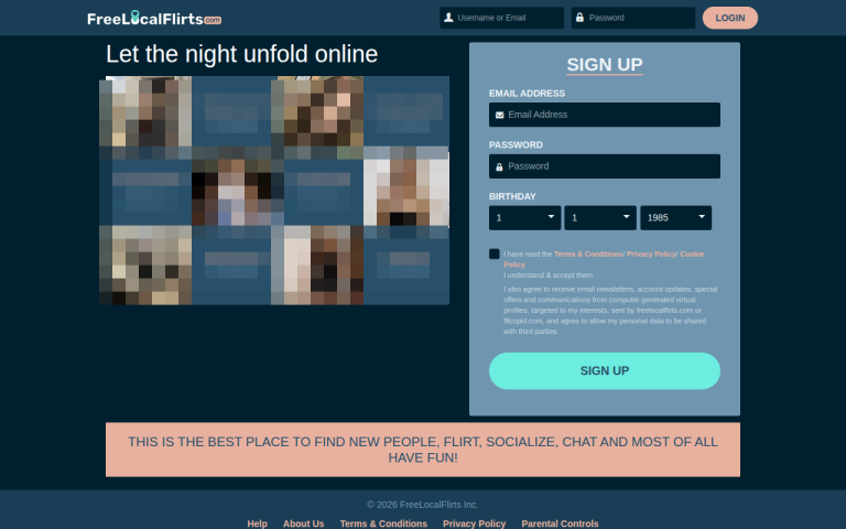 freelocalflirts.com Reviews & Reviews Website Screenshot