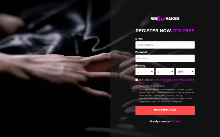 freesexmatches.com Reviews & Reviews Website Screenshot