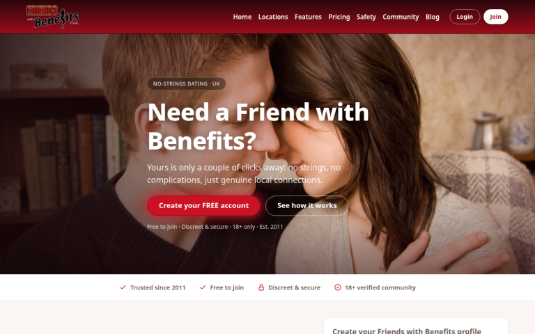 friendswithbenefits.co.uk Reviews & Reviews Website Screenshot