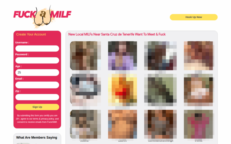 fuckamilf.net Reviews & Reviews Website Screenshot