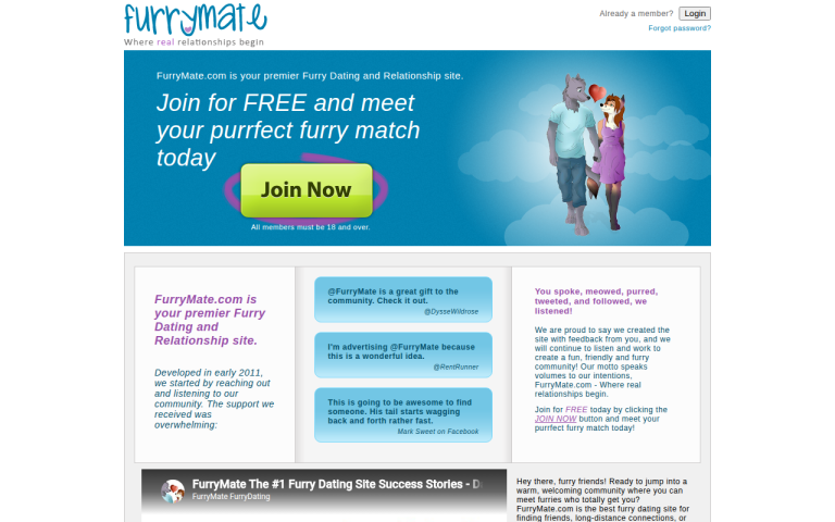 furrymate.com Reviews & Reviews Website Screenshot