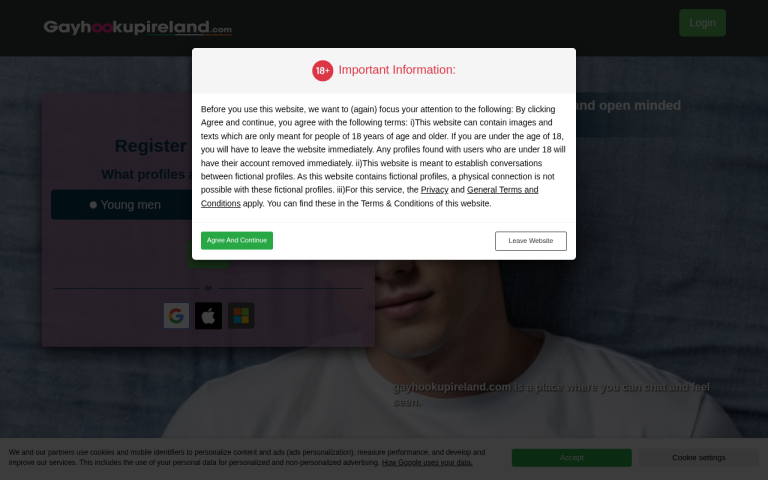 gayhookupireland.com Reviews & Reviews Website Screenshot
