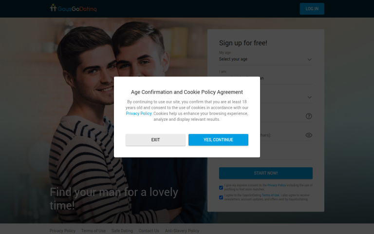 gaysgodating.com Reviews & Reviews Website Screenshot