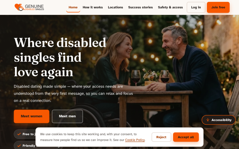genuinedisabledsingles.com Reviews & Reviews Website Screenshot