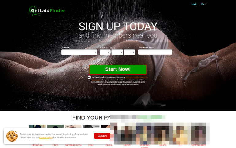 getlaidfinder.com Reviews & Reviews Website Screenshot