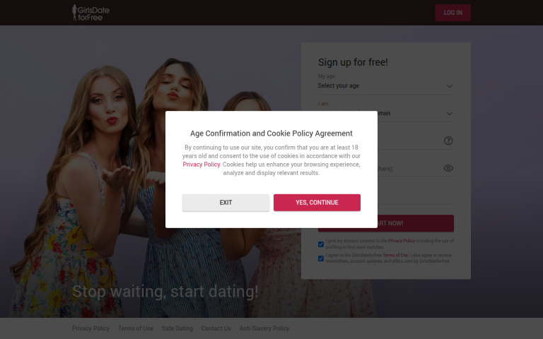 girlsdateforfree.com Reviews & Reviews Website Screenshot