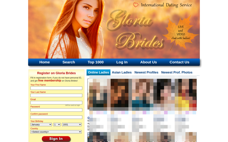 gloriabrides.com Reviews & Reviews Website Screenshot