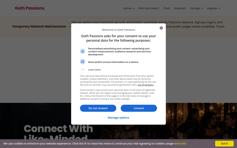 gothpassions.com Reviews & Reviews Website Screenshot