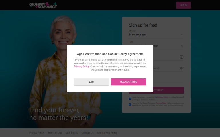 grannyromance.com Reviews & Reviews Website Screenshot