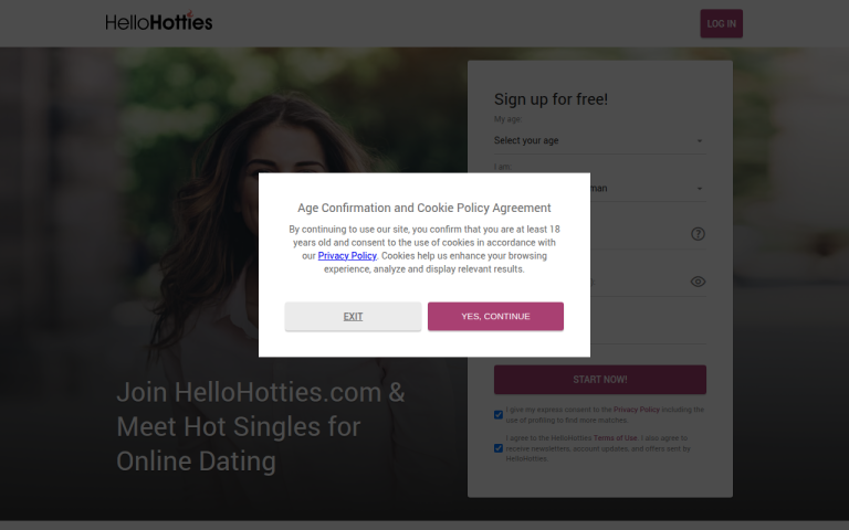 hellohotties.com Reviews & Reviews Website Screenshot