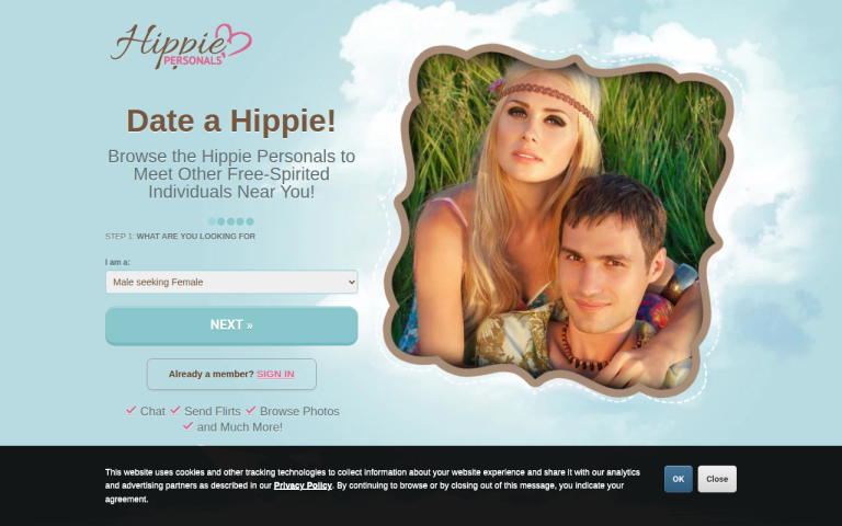 hippiepersonals.co.uk Reviews & Reviews Website Screenshot