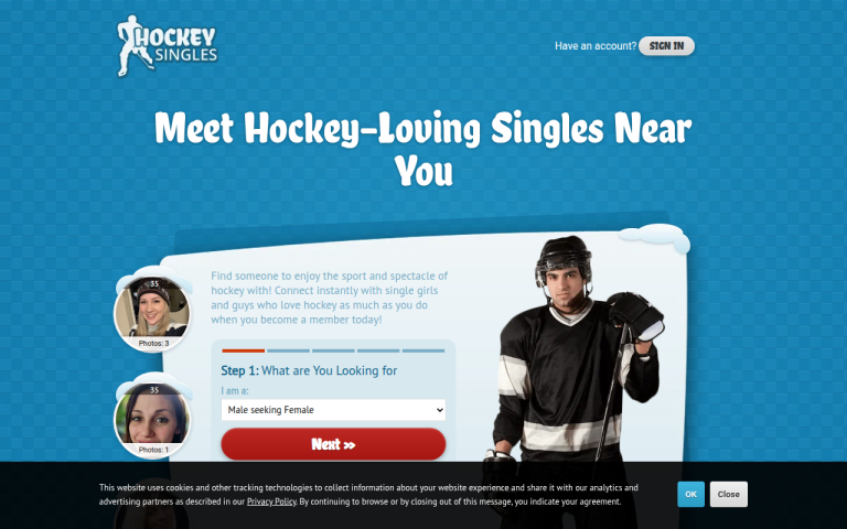 hockeysingles.com Reviews & Reviews Website Screenshot