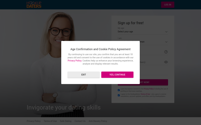 hookupdaters.com Reviews & Reviews Website Screenshot