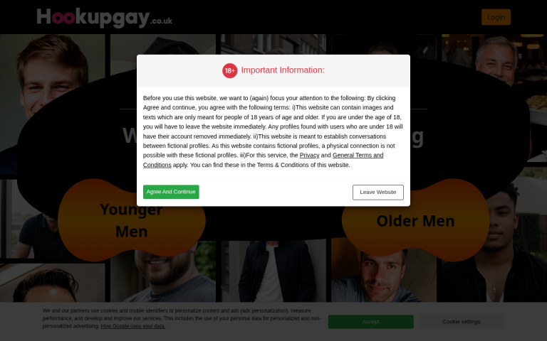 hookupgay.co.uk Reviews & Reviews Website Screenshot